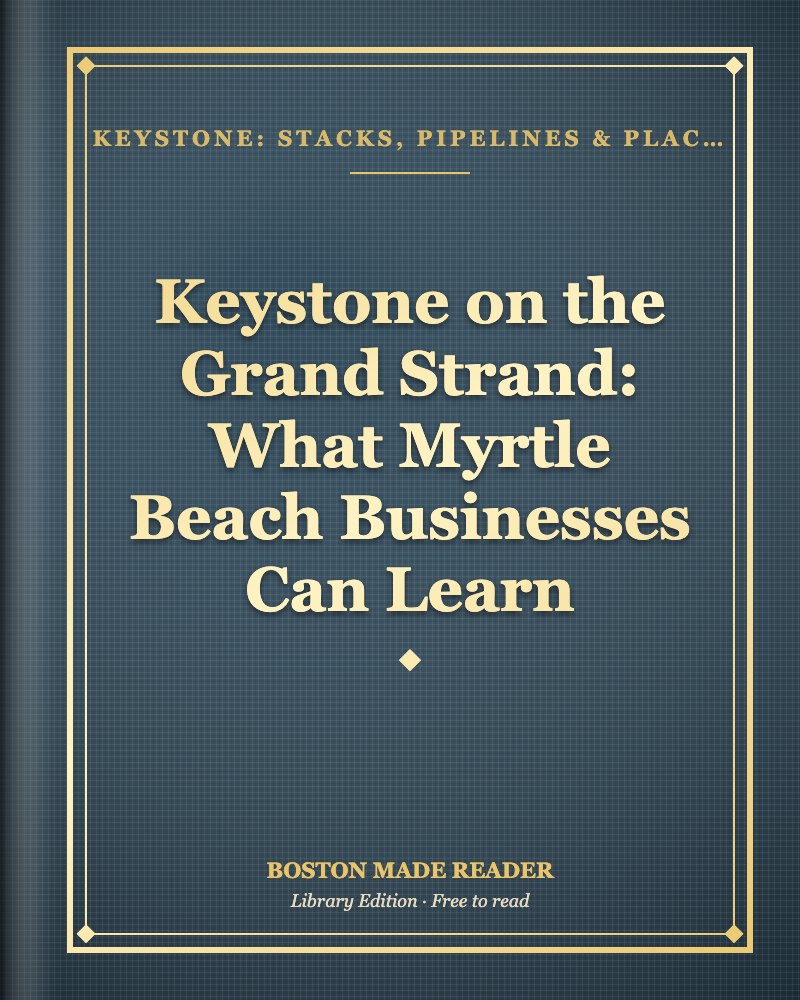 Keystone on the Grand Strand: What Myrtle Beach Businesses Can Learn: Boston Made Reader library cover, Keystone: Stacks, Pipelines & Places shelf