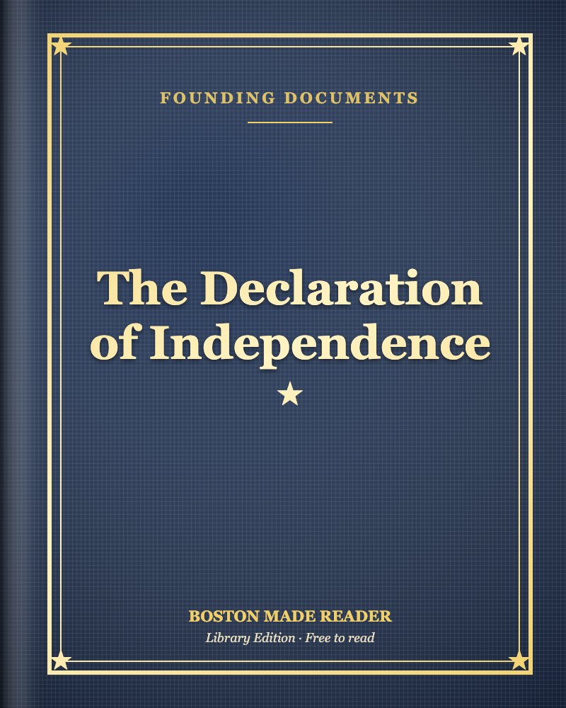 The Declaration of Independence: Boston Made Reader library cover, Founding Documents shelf